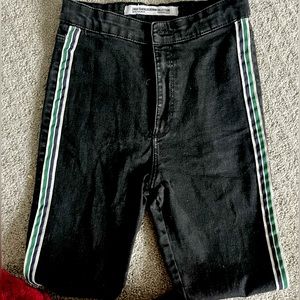 Zara black with green stripe skinny Jean
